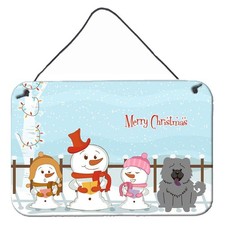 Caroline's Treasures BB2470DS812 Merry Christmas Carolers Chow Chow Blue Metal picture