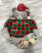 Vintage, 1978, Accents Unlimited Cat Christmas Bowl picture