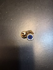 Vintage International Brotherhood of Teamsters Blue Enamel Gold Tone Lapel Pin picture