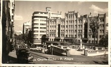 Brazil P. Alegre - Praca Otavio Rocha -  Vintage  Real Photo Postcard, RPPC picture