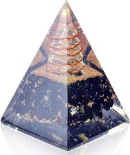 Orgone Pyramid-Black Tourmaline-Crystal-Chakra Balancing Orgone Energy picture
