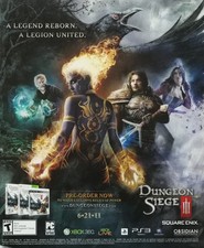 Dungeon Siege  2011 Video Game PS3 Xbox Full Page Color Ad picture
