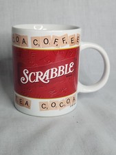 Scrabble Lovers Coffee Mug Cup 10oz Cocoa Tea Cup 2002 Hasbro Board Games picture