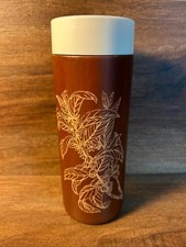 Peet's Coffee Laser Etched Wood Look Insulated Travel Mug – Rare/Collectible picture