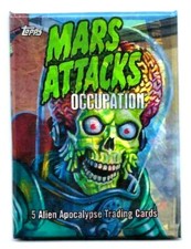 TOPPS 2015 MARS ATTACKS OCCUPATION HOT PACK WITH METAL CARD HIT **RARE RETRO WAX picture