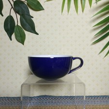Teavana Exclusive Bone China Cobalt Blue Platinum Silver Rim Tea Cup 8 floz picture
