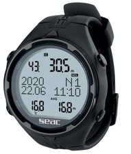 SEAC Action HR Dive Computer, Scuba & Freediving Modes, HR Black picture