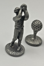 Golf Tic Tac Toe Pewter Figures   No Board. 10 Replacement Pieces. picture