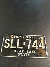 Original Michigan 1979 Great Lake State Passenger License Plate Tag SLL-744  picture