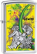 Zippo Zodiac Gemini High Polish Chrome 24933 picture