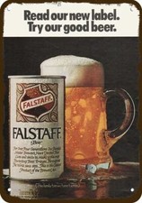 1969 FALSTAFF BEER Vintage-Look-Edge *** DECORATIVE REPLICA METAL SIGN *** picture
