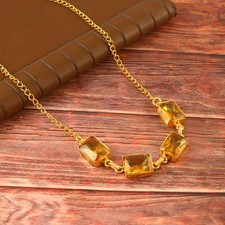 Valentine Special Golden Stone Necklace Gift for Her | Big Discount picture