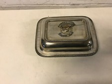 Vtg Antique E G Webster & Son Silverplated Divided Serving Dish w Cover picture