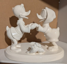 Very Rare Goebel 1999 Disneyana Fantasia Donald and Daisy Duck  Whiteware picture