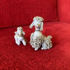Vintage 1950s Vintage Light Blue Spaghetti Poodle Figurine picture