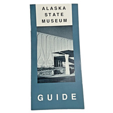 Alaska State Museum Guide Vintage Tri-Fold Brochure-Juneau -Natural History-Map picture