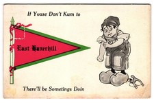 East Haverhill NH Pennant Comic Humor c1910s Dutch Boy Divided Back Postcard picture
