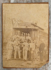 RARE CUBAN STREETCAR TRANVIA EMPLOYEES DRIVERS HAVANA ORIG 1910s PHOTO MA82 picture
