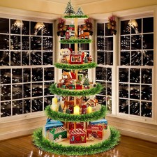 6 Tier 72 Inch Christmas Tree Village Stand Christmas Bookshelf Display Supply picture