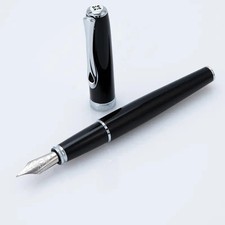 Diplomat Excellence A2 Fountain Pen - Black Lacquer with Chrome Trim picture