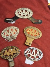 Lot Of 5 AAA Vintage Plate Toppers Ct Pa Hartford Pittsburgh New Haven picture