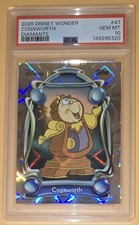 Cogsworth PSA 10 Low Pop 1 Diamante Parallel 2025 Topps Disney Wonder Gem Mint picture