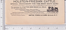 Smiths, Powell & Lamb Syracuse, NY orig. 1889~Holstein-Friesian Cattle ad #392 picture
