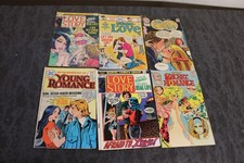 6 vintage ROMANCE LOVE STORY COMICS Charlton Marvel Comics comic lot young picture