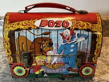 1963 Aladdin BOZO THE CLOWN Dome Lunchbox - no thermos  picture