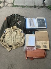 WW1-WW2 US Army Officer Uniform Grouping Named (KK701 picture