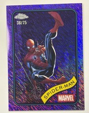 2025 TOPPS CHROME MARVEL PURPLE  38/75 SPIDER-MAN picture