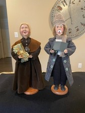 Vint. Pair of Christmas Carolers Figurines 12 & 13