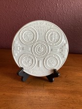 Frankoma Seals Of 5 Civilized Tribes Of Indians In Oklahoma Trivet OK3 (Cream) picture