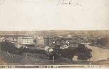 H57/ Valley City North Dakota RPPC Postcard c1910 Birdseye Elevator Homes 68 picture