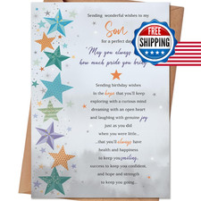 Hejoyn Son Birthday Card Happy Birthday For Son From Mom Dad Parents Funny picture