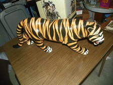 RARE MAGNIFICENT LARGE TIGER PORCELAIN 1950'S 29 INCHES LONG picture