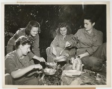 US Army Nurse WAC Jungle Life 1944 WWII Woman In War w/Snipe Photo J15111 picture