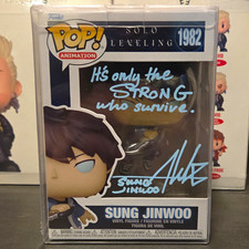 Funko Pop Animation Solo Leveling Sung Jinwoo #1982 Autographed COA picture