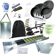 37Pcs Complete Gold Panning Kit with 50