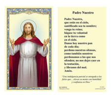 (2 copias) Espanol Padre Nuestro Our Father Lord s Prayer Card Spanish picture