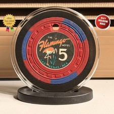 ⚡️RARE 1949 FLAMINGO Casino Las Vegas Nevada $5 Chip Poker - Book Value $250-300 picture