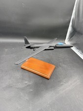 Lockheed U-2 Spy Plane Wooden Model Black Recon Aircraft Display Model W/ Stand picture