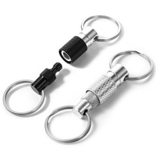 2Pcs Quick Release Keychain, Detachable Key Ring Quick Disconnect Keychain Heavy picture
