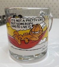 VTG 1978 GLASS MUG.  JIM DAVIS’ GARFIELD & ODIE.  McDONALDS LOGO.  3.5”. picture