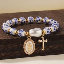 Our Lady of Guadalupe Bracelet with Vintage Cross (1pc) | Elegant and Unique picture