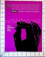 Vintage Mallory Electronics Ad Microminiature Computer History 1960s Magenta picture