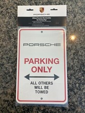 PORSCHE DESIGN NEW, UNUSED & OFFICIAL PORSCHE ONLY PARKING METAL CLADDED SIGN picture