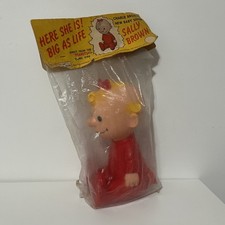 NIB Vintage 1960s Hungerford Peanuts Sally Brown Vinyl Squeaky Doll UFS Original picture