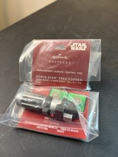 Hallmark Star Wars: A New Hope Death Star Tree Topper Remote Control Lightsaber picture