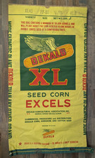 Vintage Dekalb XL RARE 1960's Winged Ear Seed Corn Excels Seed Sack Dekalb Seed picture